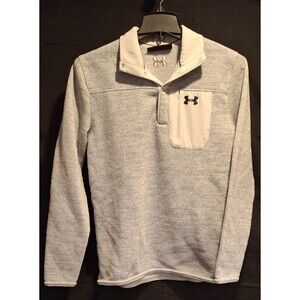 Under Armour Men's Cold Gear Fit 1/4 Snap Gray Pullover Fleece Size Medium